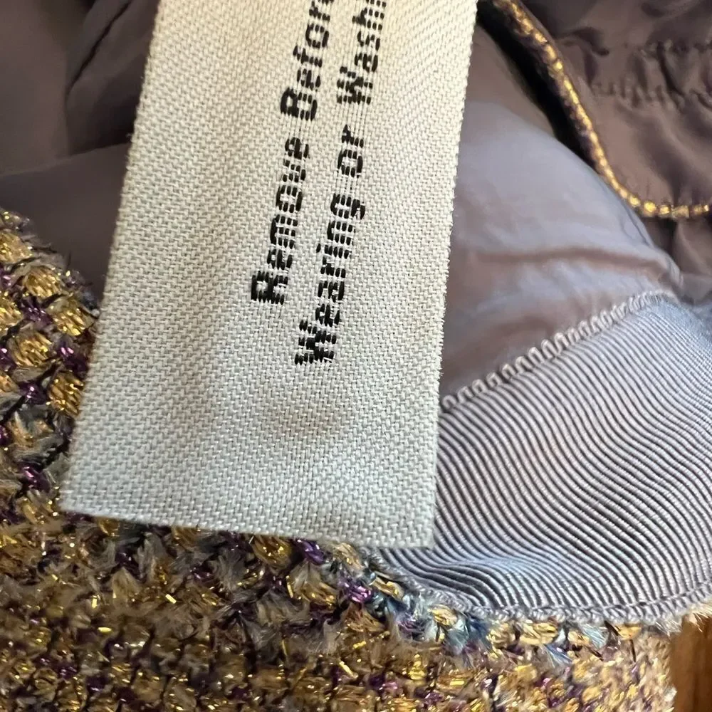 Gorgeous NWOT J. Crew Metallic tweed zipper pencil skirt. Size 4.